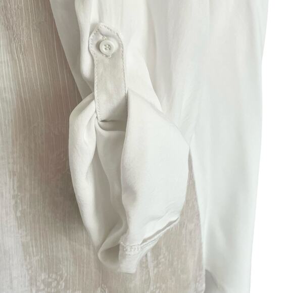 Andree by Unit White Floral Embroidery Tunic Top Sz XL Boho Cottagecore Romantic - Picture 6 of 12